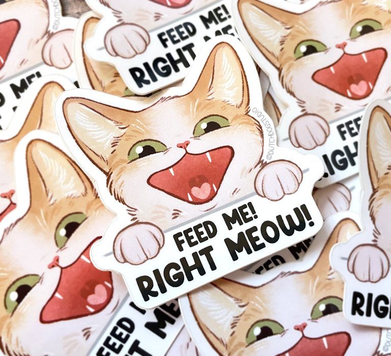 Sticker: Feed Me! Right Meow!