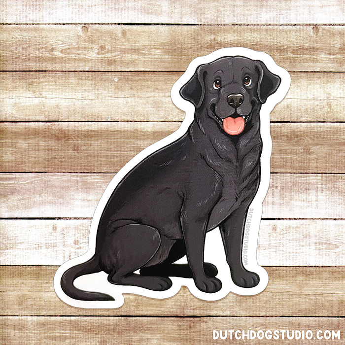 Sticker: Black Labrador