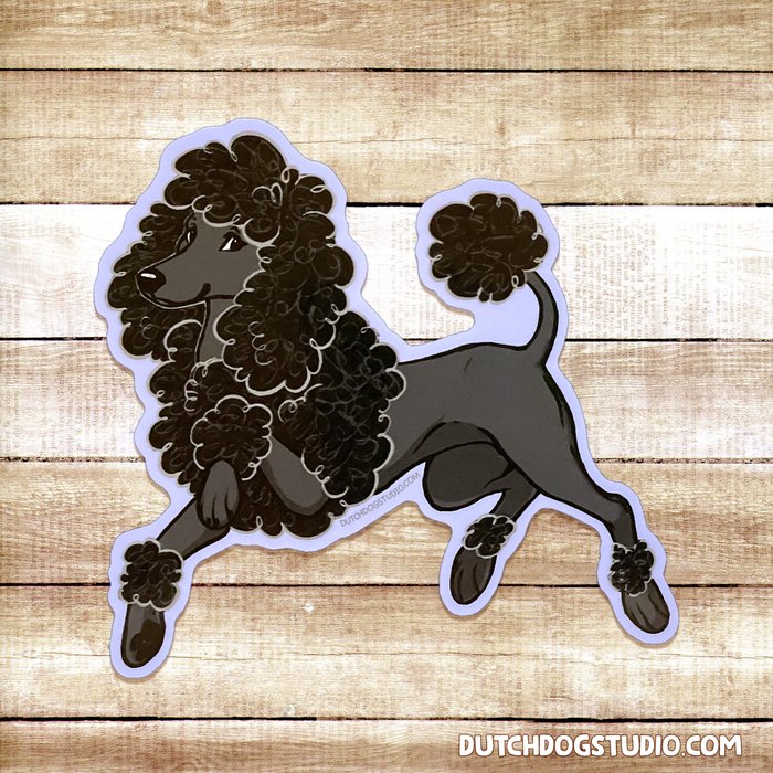 Sticker: Black Poodle