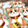 Sticker: Orange Tabby Lucky Cat