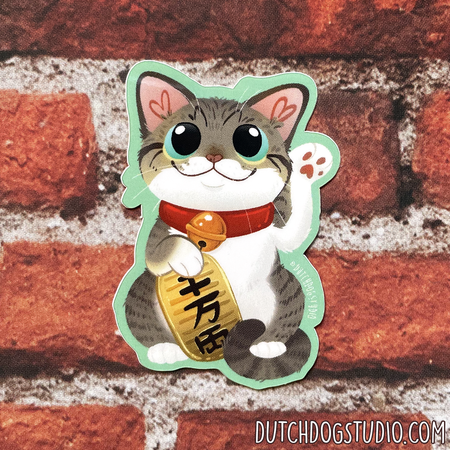 Sticker: Mini Tabby Lucky Cat