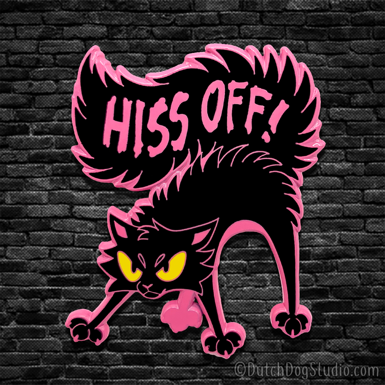 Hiss Off! | Pink | Enamel Pin