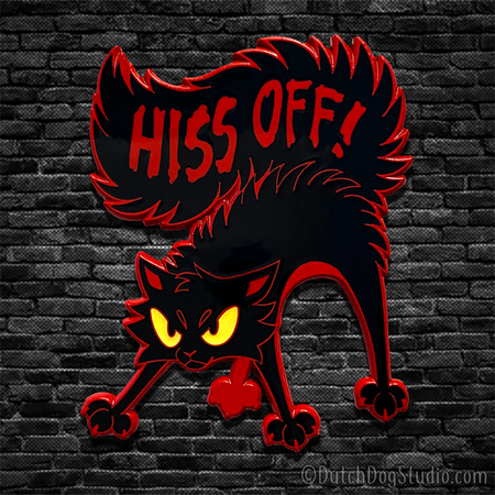 Hiss Off! | Red | Enamel Pin