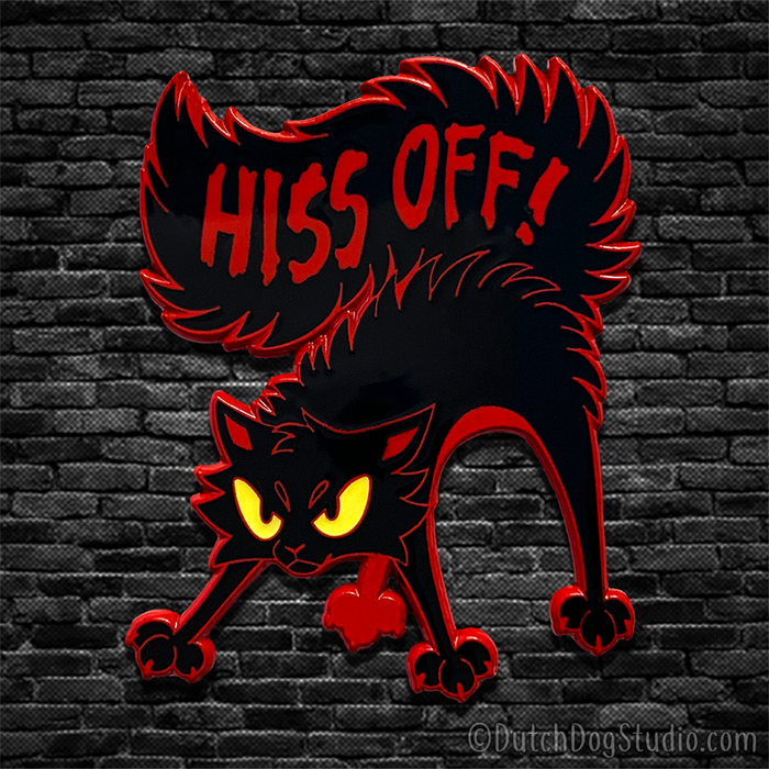Enamel Pin: Hiss Off! - Red
