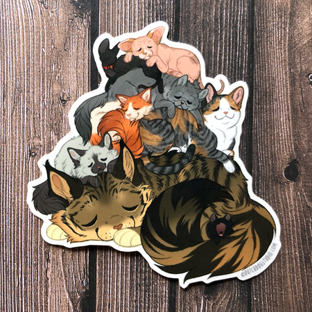 Sticker: Cat Pile